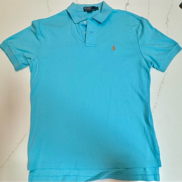 Ralph Lauren Men's Turquoise Polo Shirt - Picture 1 of 4
